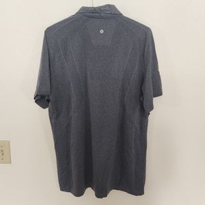 Lululemon mens metal vent tech grey polo